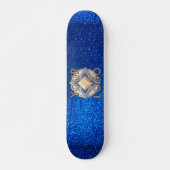 Navy Blue Glitzer Beruflich Company Logo Office Skateboard (Vorne)