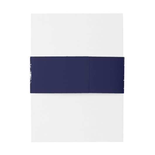 Navy Blue Glitzer Einladungsbanderole (Rückseitenbeispiel)