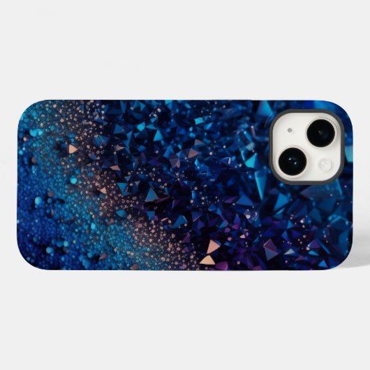 Navy Blue Glitzer iPhone Mate Tough Case (Rückseite (Horizontal))