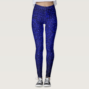 Navy Blue Glitzer Leggings