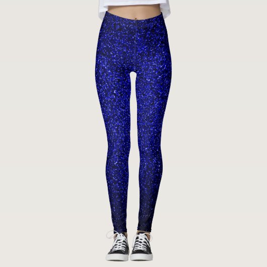 Navy Blue Glitzer Leggings (Vorderseite)