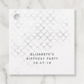 Navy Blue Glitzer Mermaid Scales Geschenkanhänger (Vorderseite)