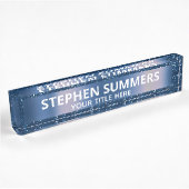 Navy Blue Glitzer Sparkle Glam Custom Namensplakette