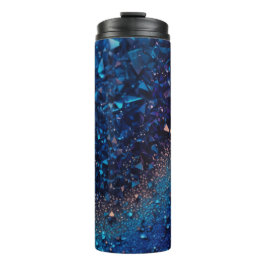 Navy Blue Glitzer Thermal Tumbler 12oz Thermosbecher