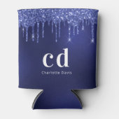 Navy Blue Glitzer Tropfen Dosenkühler (Vorderseite)