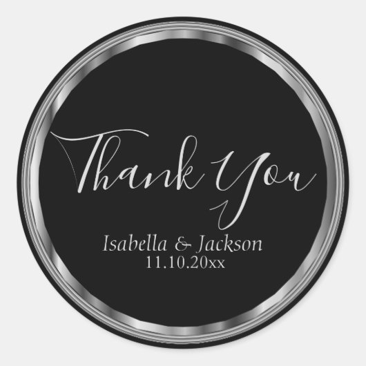 Navy Blue Glitzer und Silver Runder Aufkleber (Vorderseite)