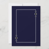 Navy Blue glücklich je nach Hochzeit Empfang Einladung (Rückseite)
