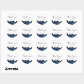 Navy Blue Gold Agate Hochzeit Danke Stickers (Blatt)