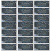 Navy Blue Gold Agate Wedding Guest Address Labels (Vorderseite)