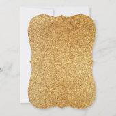 Navy Blue Gold Blühe Diamond 16 . Geburtstag Einladung (Rückseite)