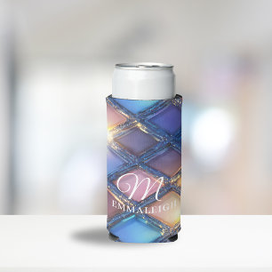 Navy Blue Gold Blush Glamour Selters Dosenkühler