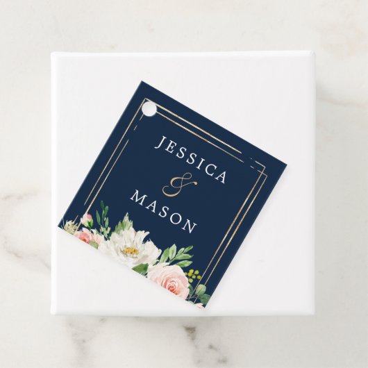 Navy Blue Gold Blush Vielen Dank für Ihre Unterstü Geschenkanhänger (Beispiel)