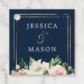 Navy Blue Gold Blush Vielen Dank für Ihre Unterstü Geschenkanhänger (Vorderseite)