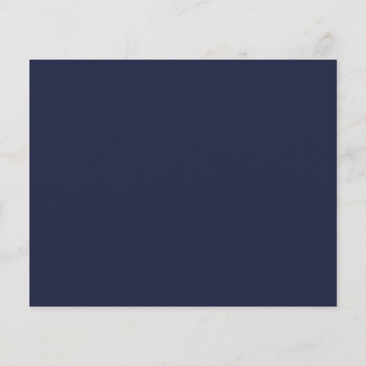 Navy Blue Gold Bridesmaid Information Card (Rückseite)