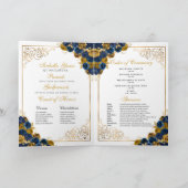 Navy Blue & Gold Butterfly Quinceanera Programm (Innenseite)