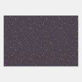 Navy Blue & Gold Celestial Star Night Sky Geschenkpapier Set (Vorderseite 3)