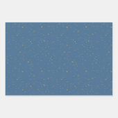 Navy Blue & Gold Celestial Star Night Sky Geschenkpapier Set (Vorderseite)