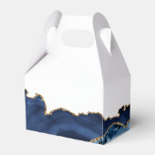 Navy Blue Gold Christian Cross Confirmation Party Geschenkschachtel (Rückseite)