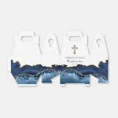 Navy Blue Gold Christian Cross Confirmation Party Geschenkschachtel (Ungefaltet)