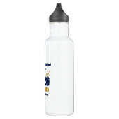 Navy Blue Gold Class of 2026 Custom Graduation Edelstahlflasche (Rechts)