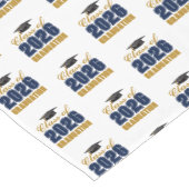 Navy Blue Gold Class of 2026 Graduation Party Kurzer Tischläufer (Ecke)