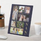 Navy Blue & Gold Classic 7 Multi Photos Collage Sockelschild (In SItu)
