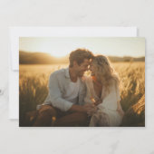 Navy Blue Gold Classic Monogram Wappen Foto Save The Date (Rückseite)