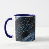 Navy Blue Gold Coffee Tasse (Links)