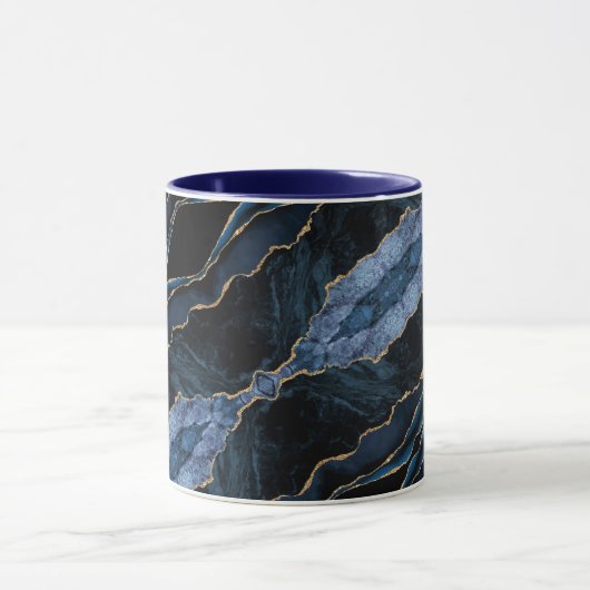Navy Blue Gold Coffee Tasse (Zentrum)