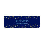 Navy Blue Gold Confetti Boy Baby Dusche (Vorne)