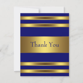 Navy Blue Gold Dankeschön Card Dankeskarte
