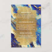 Navy Blue Gold Details Card für Hochzeitsfeiern Begleitkarte (Vorderseite)