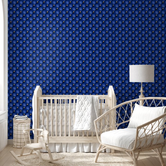Navy Blue Gold Diamond gespeist Tapete (Kinder)