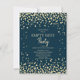 Navy Blue Gold Diamond Glitzer Empire Nest Party Karte