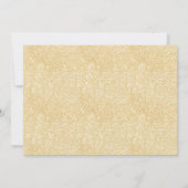 Navy Blue & Gold Elegant Boho Floral Baby Shower Einladung (Rückseite)