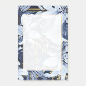Navy Blue & Gold Elegante Moderne Wasserfarben Post-it Klebezettel (Vorderseite)