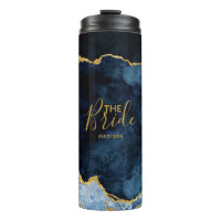 Navy Blue & Gold Foil Agate Marmorroute The Bride