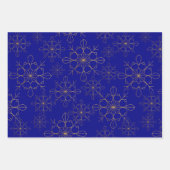 Navy Blue Gold Foil Art Deco Geschenkpapier Set (Vorderseite 2)