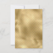 Navy Blue Gold Foil Lace Islamische Hochzeit RSVP Karte (Rückseite)