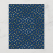 Navy Blue Gold Foto Abschluss Vielen Dank (Rückseite)