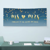 Navy Blue Gold Frau zu Brautparty Banner (Messe)