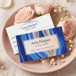 Navy Blue & Gold Geode Gold Glitzer Agate Terminkarte