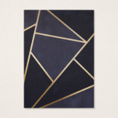Navy Blue Gold Geometric Earring Display Card (Rückseite)
