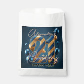 Navy Blue Gold Glitter Balloons 21st Birthday Geschenktütchen (Vorderseite)