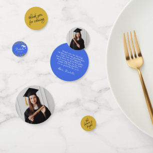 Navy Blue Gold Glitzer Dust Abschluss Vielen Dank Konfetti
