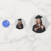 Navy Blue Gold Glitzer Dust Abschluss Vielen Dank Konfetti (Rückseiten)