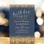 Navy Blue Gold Glitzer im Alter von 30 Jahren Einladung<br><div class="desc">Feiern Sie Ihren Meilenstein mit diesem Navy Blue Gold Glitzer jedes Alter 30. Geburtstag Einladung. Dieses elegante Design mit luxuriösem marineblauen Hintergrund und glänzenden Golddetails eignet sich hervorragend für eine elegante und glamouröse Geburtstagsfeier. Ideal für feierliche Abendessen, Cocktail-Party oder schicke Ansammlungen, fügt diese Einladung jedem Anlass eine Touch Klasse hinzu....</div>