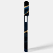 Navy Blue Gold Glitzer Individuelle Name iPhone Ca Case-Mate iPhone Hülle (Rückseite / Rechts)