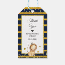 Navy Blue Gold Glitzer Lion Danke, dass Sie Card T