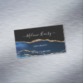 Navy Blue Gold Glitzer Marble Business Card Magnet (Beispiel)